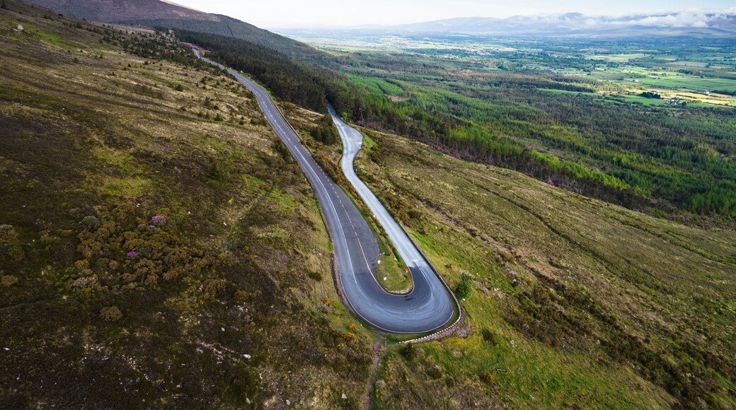 The Vee Pass, a v-shaped turn on the road leading to a gap in the Knockmealdown mountains in Clogheen county Tipperary, Ireland