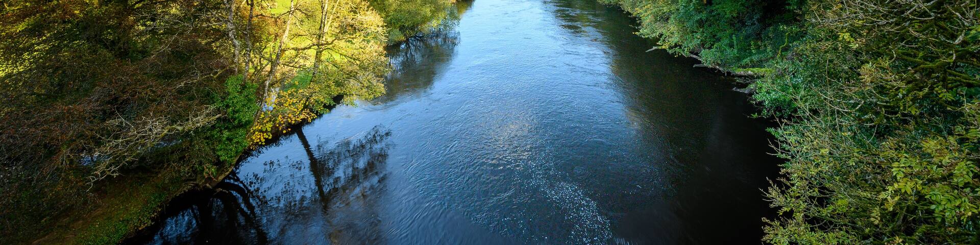 Blackwater river beside lismore castle in Ireland