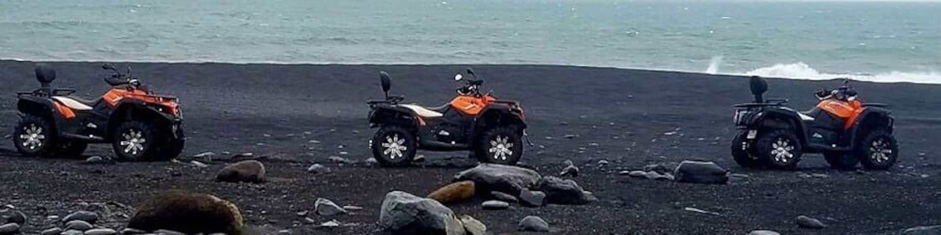 ATV trip with Arcanum was highlight of our day (even though this was the day we saw the "big" waterfalls) rode along the ocean, through rivers, up hills, to whale bones and 'the' plane wreck. The wind was insane and there was driving sleet, weather we would never go out in at home, but we were toasty in our suits and never noticed the elements!