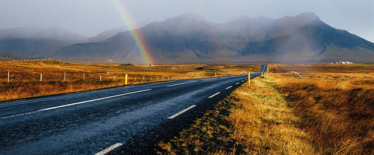 #OnTheRoad from Kirkjufell to Reykjavik, we were granted with one rainbow after the other. This road trip on road #1 was the best ever and we would go back in a heartbeat!