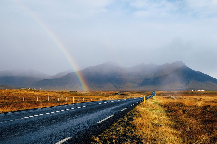 #OnTheRoad from Kirkjufell to Reykjavik, we were granted with one rainbow after the other. This road trip on road #1 was the best ever and we would go back in a heartbeat!