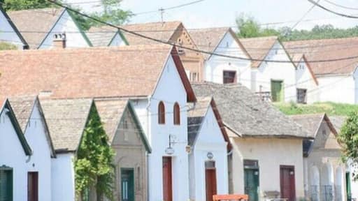 Villánykövesd is a small village near Pécs, famous for its two rows of wine cellers. (The red wine of the area Villány is concidered one of the best in Hungary.)
