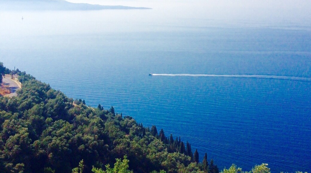 View from Villa Casa Del Máre above Agni Bay in northeastern Corfu.