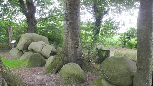 Megalithic grave "Meyenburg" (district Osterholz, Lower Saxony, Germany).