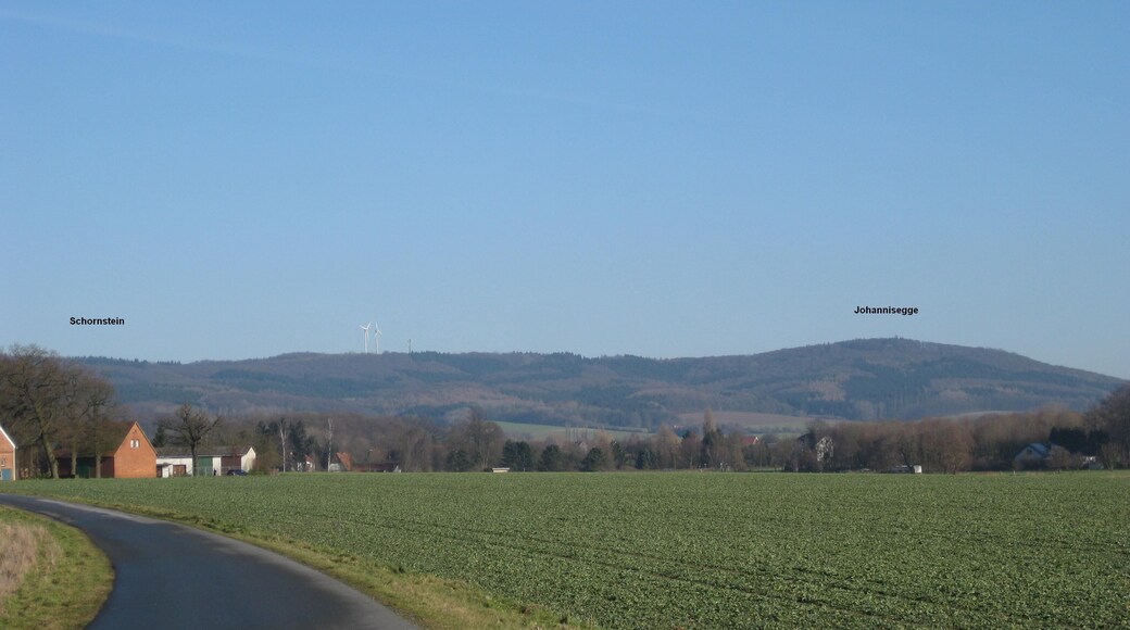 distant view of the nature reserve Johannisegge–Schornstein in Borgholzhausen