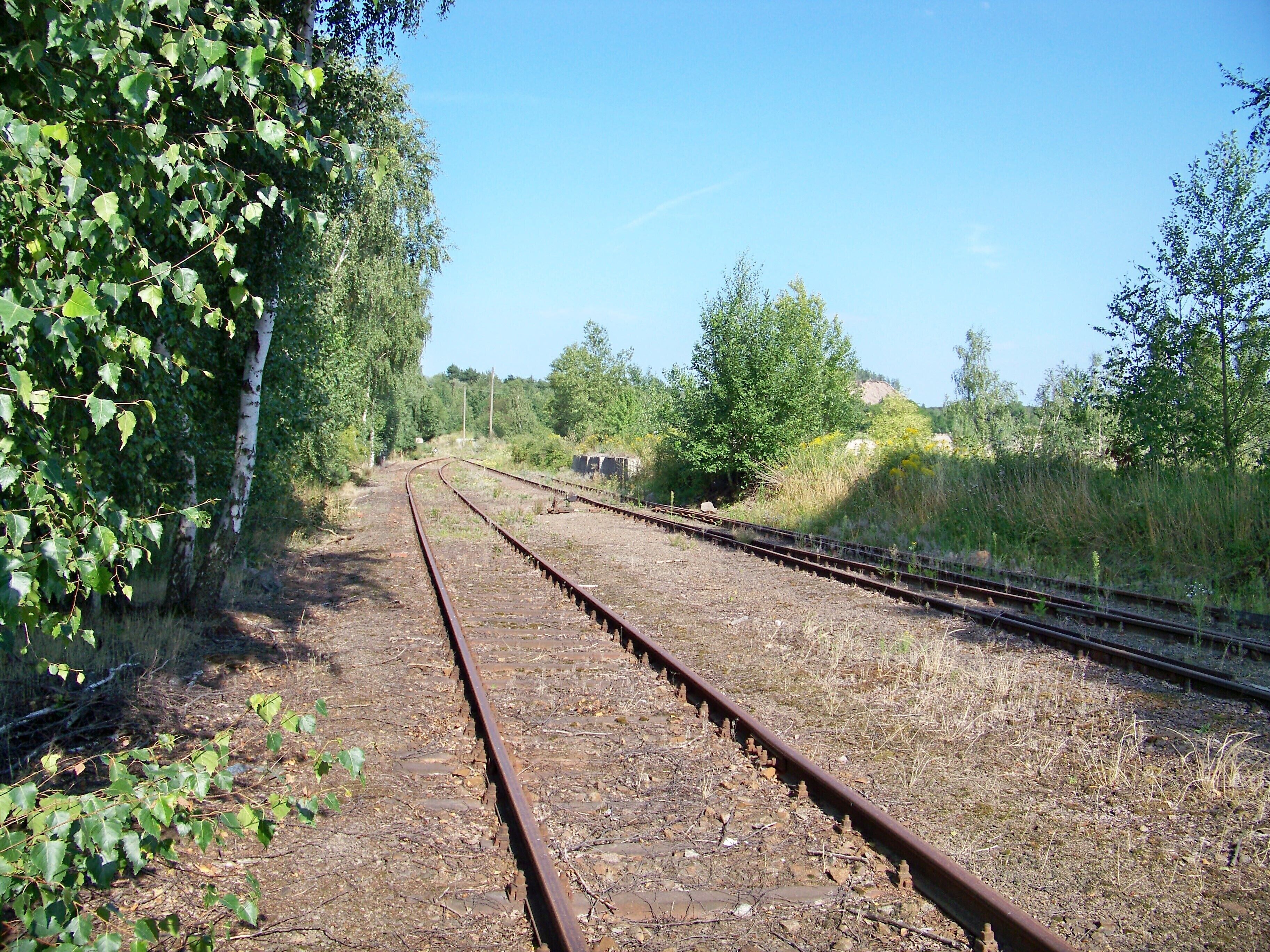 Anlagen der Anschlussbahn der Sächsischen Quarzporphyrwerke - Werk Frauenberg.