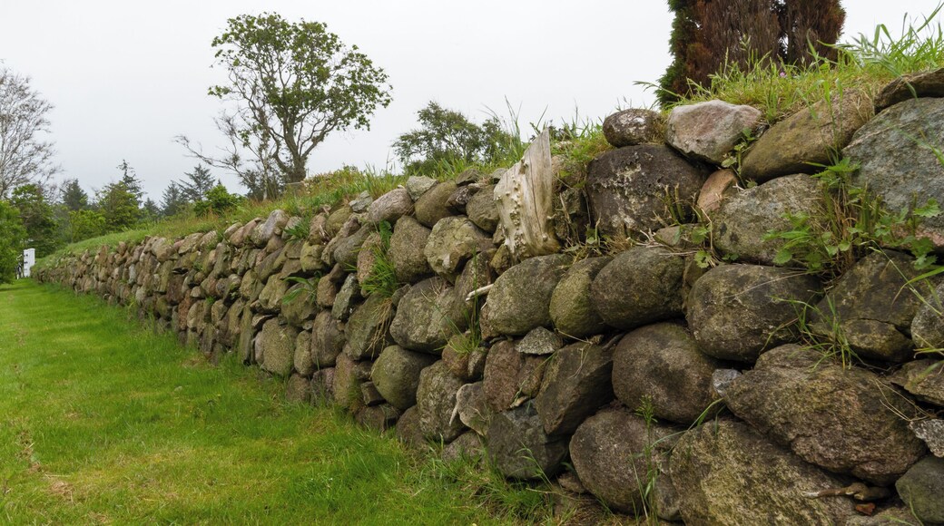 Designation: Churchyard with stone wall Location: Sarkstig House number: 1 Place: Süderende, Collective municipality Föhr-Amrum, District Nordfriesland, Schleswig-Holstein, Federal Republic of Germany Construction time: second half of the 12th century Description: St. Laurentii was first mentioned in a Church Directory from the year 1240. The building has been extended several times in the centuries of the existence. Object identification: 19364