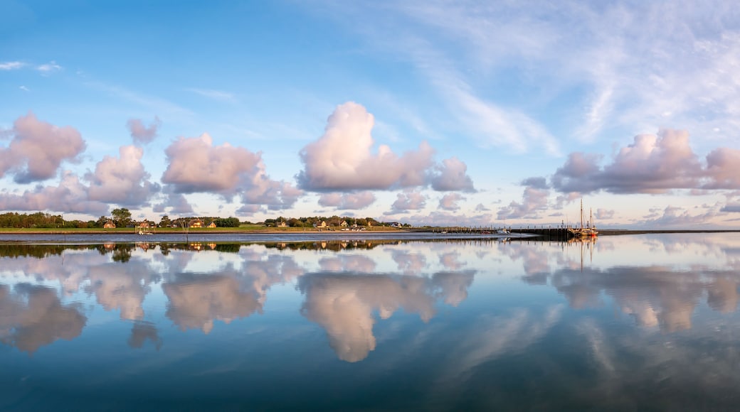 Harbor of Steenodde on Amrum island, North Frisia, Schleswig-Holstein, Germany