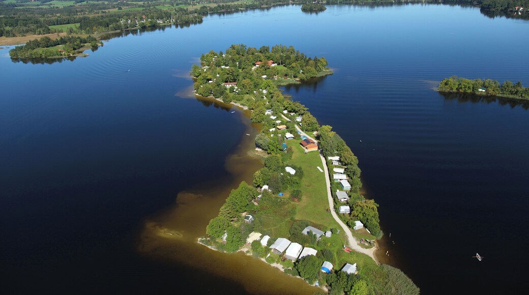 Luftbild der Insel Buchau im Staffelsee, Oberbayern