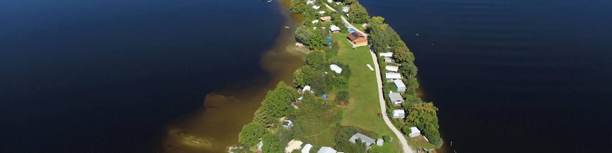 Luftbild der Insel Buchau im Staffelsee, Oberbayern