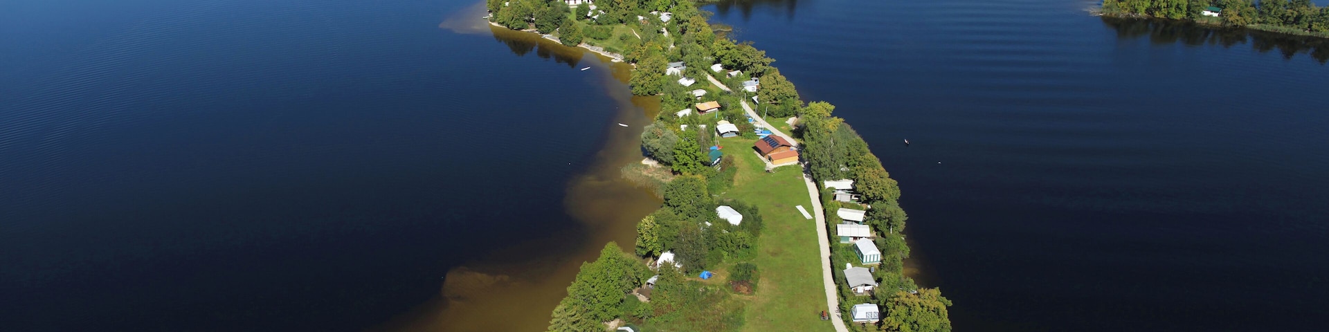 Luftbild der Insel Buchau im Staffelsee, Oberbayern