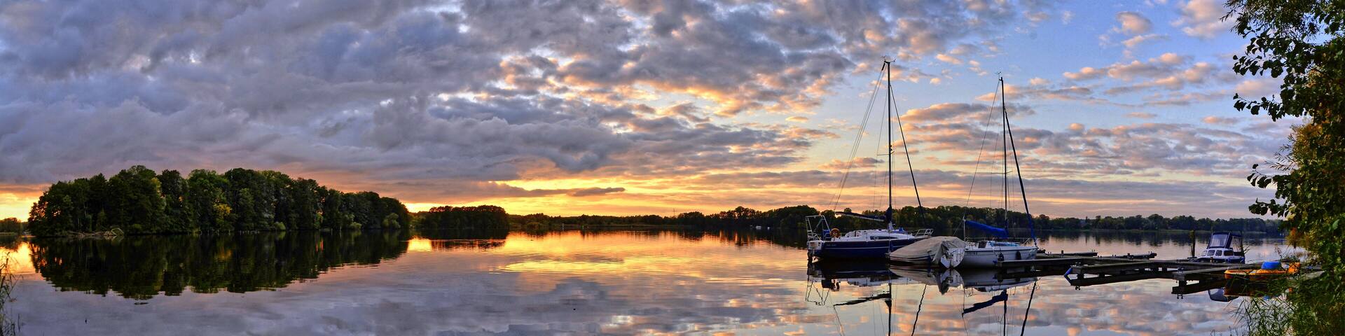 Panorama Abend am Schwielochsee