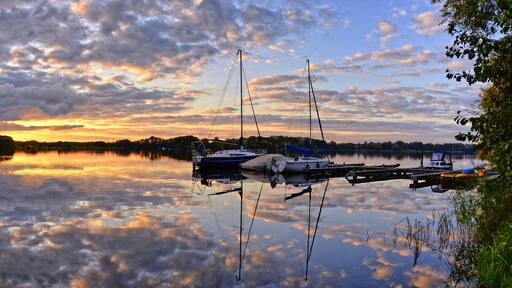 Panorama Abend am Schwielochsee