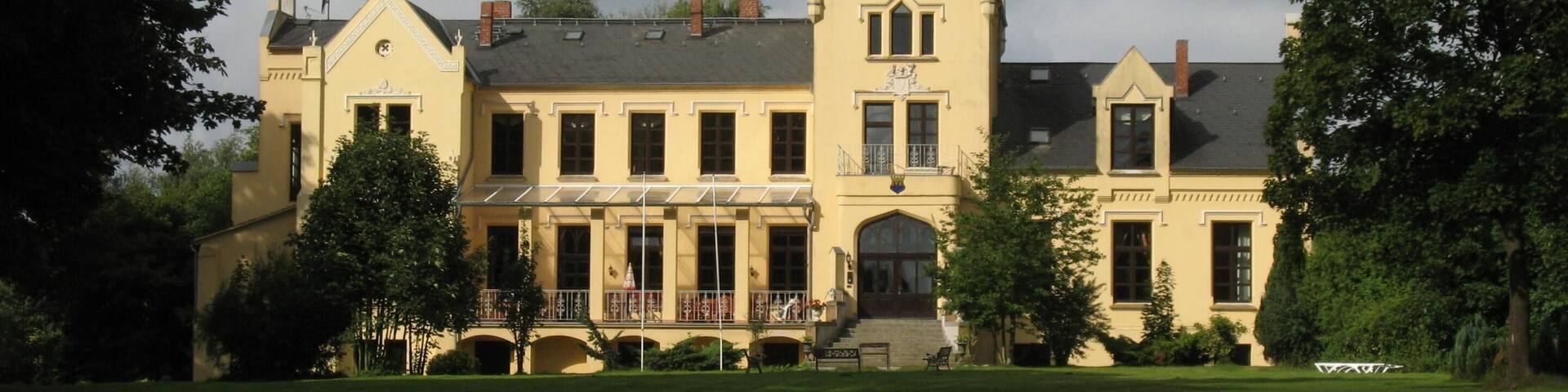 Manor house in Schwasdorf-Poggelow in Mecklenburg-Western Pomerania, Germany