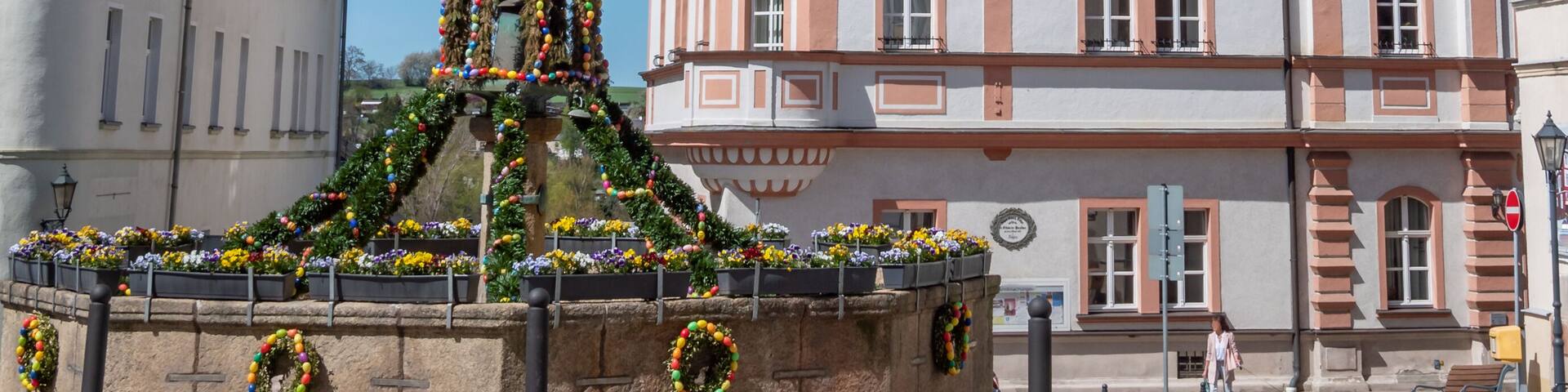Rathaus von Schleiz in Ostdeutschland