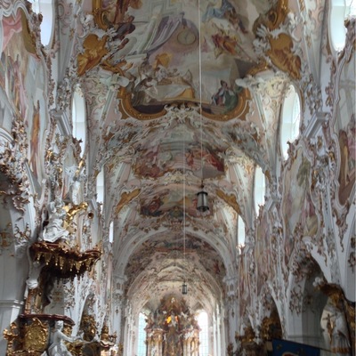Beautiful architecture Rottenbuch Abby Bavaria Germany
#Instone