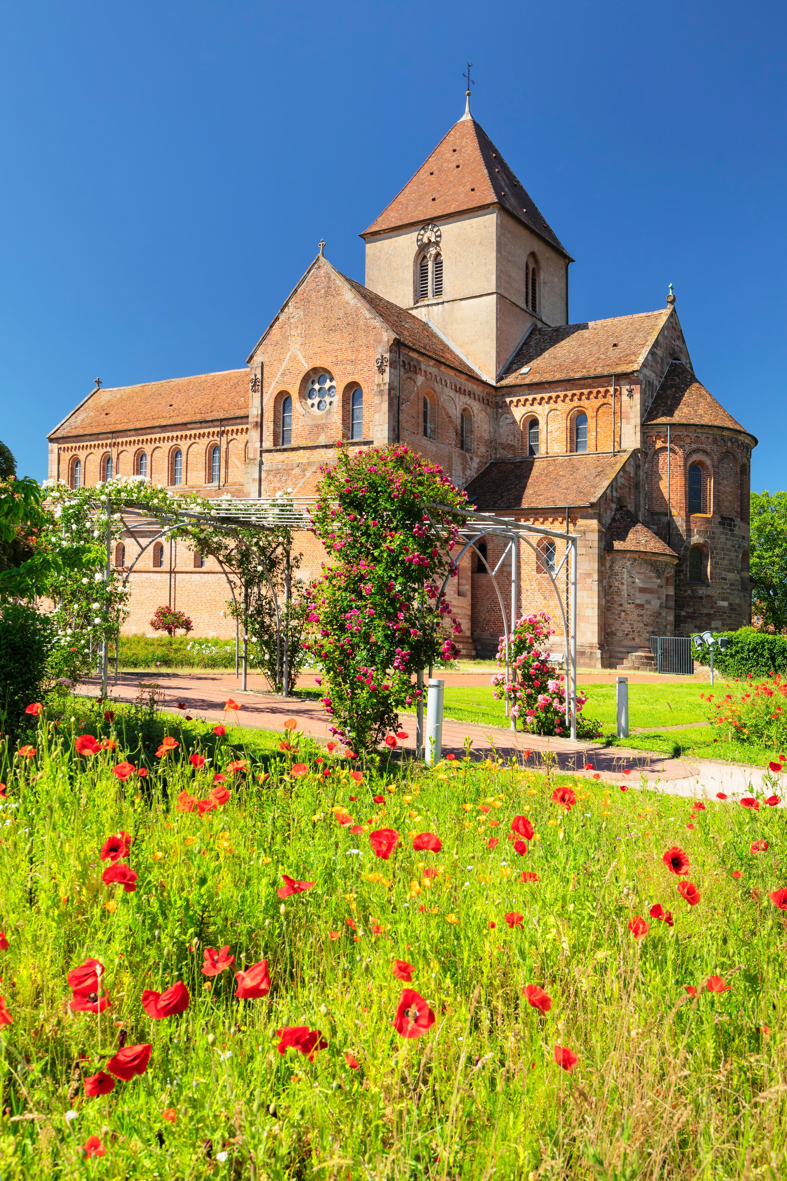 Schwarzach Monastery, district of Schwarzach, Rheinmunster, Baden-Wurttemberg, Germany