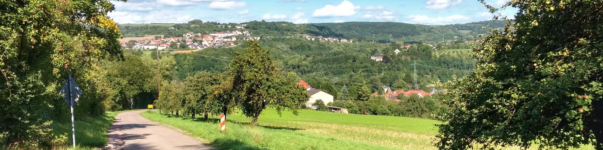 Blick von der Mariengrotte auf Fremersdorf