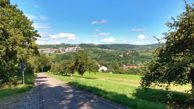 Blick von der Mariengrotte auf Fremersdorf