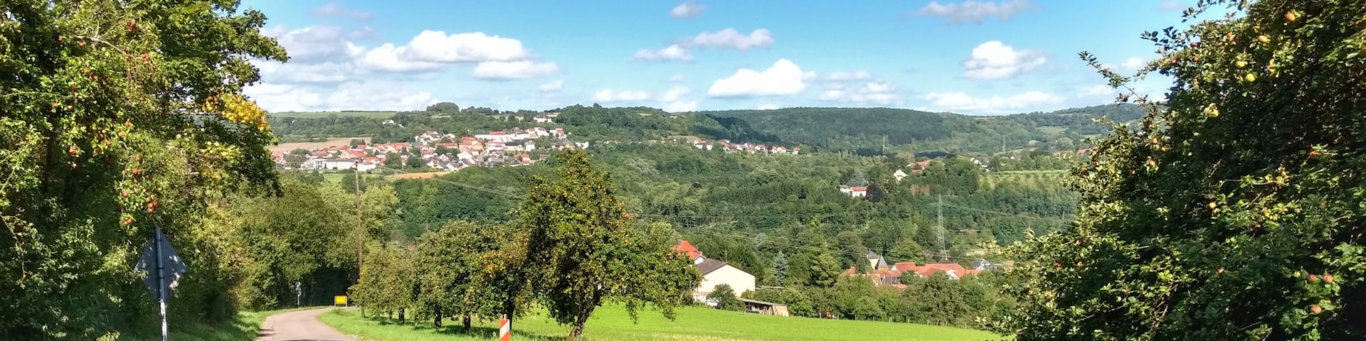 Blick von der Mariengrotte auf Fremersdorf