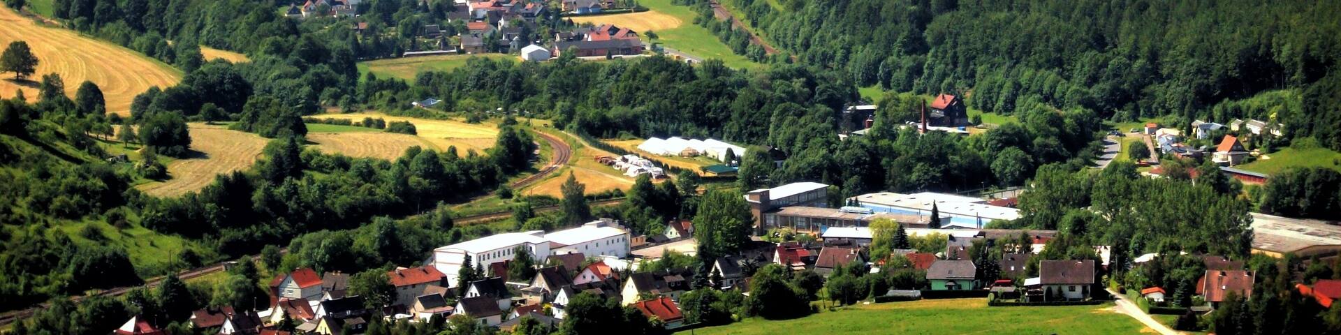 Blick zur Grümpentalbrücke