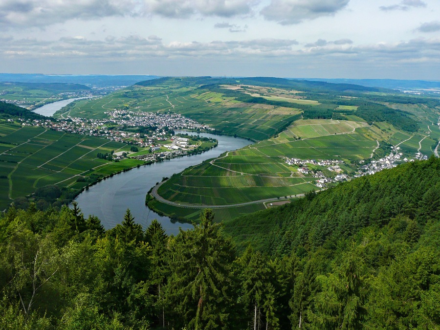 Moselschleife bei Pölich, Rheinland-Pfalz, Deutschland