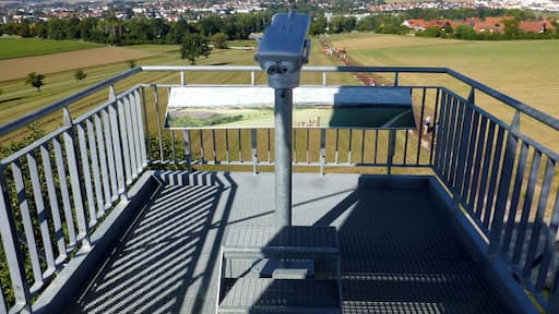 Limes Blick Öhringen; Blick von der oberen Plattform nach Norden über Öhringen zum Limes Blick Zweiflingen