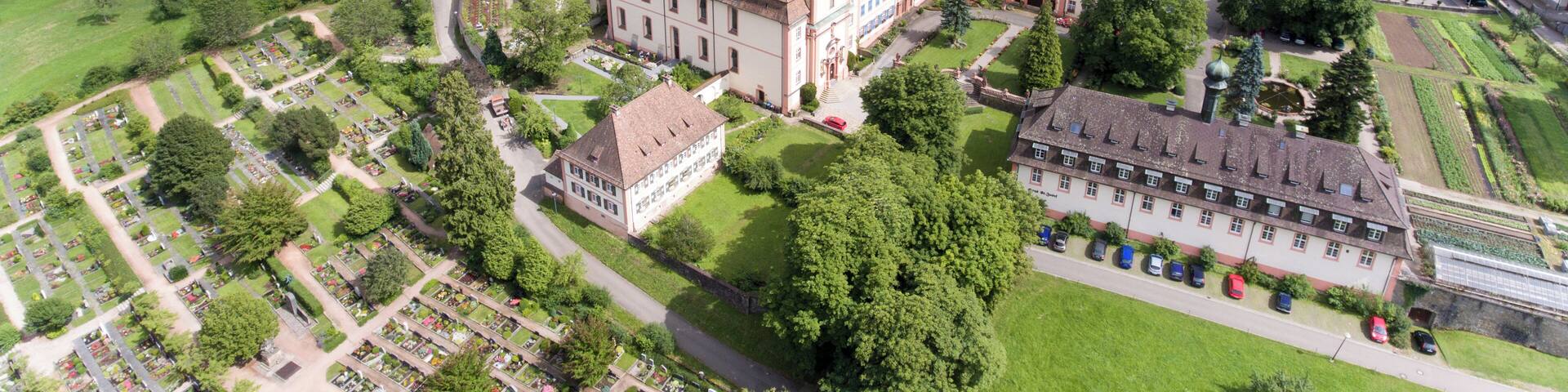 Aerial view of abbey St. Trudpert