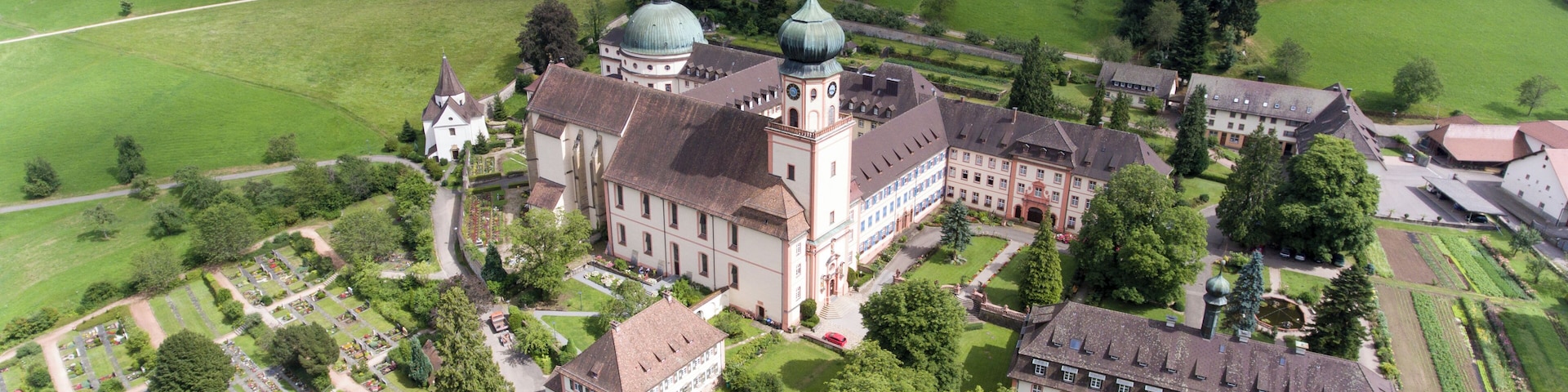 Aerial view of abbey St. Trudpert