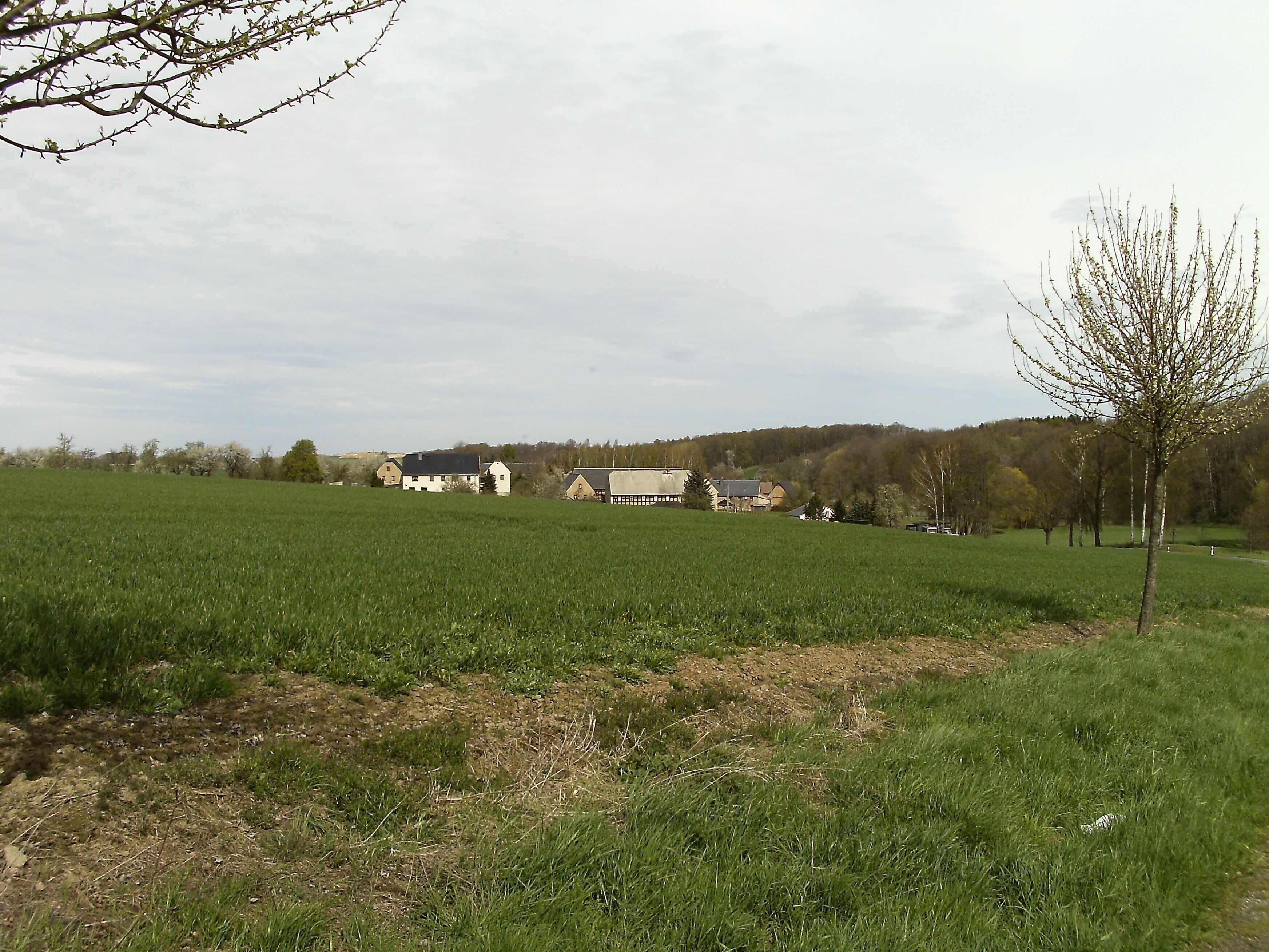 The village of Kolka from the south (Narsdorf, Leipzig district, Saxony)