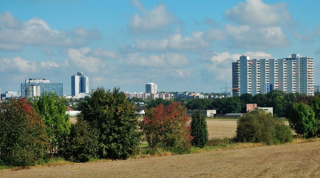 Blick Richtung Osten (SI-Centrum, Daimler-Zentrale, Fasanenhof, ...)