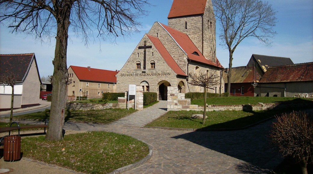 Gustavus Adolphus Memorial Church in the village of Meuchen (Lützen, district of Burgenlandkreis, Saxony-Anhalt)