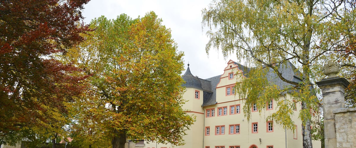 Castle Kromsdorf, near Weimar in Germany garden and park view