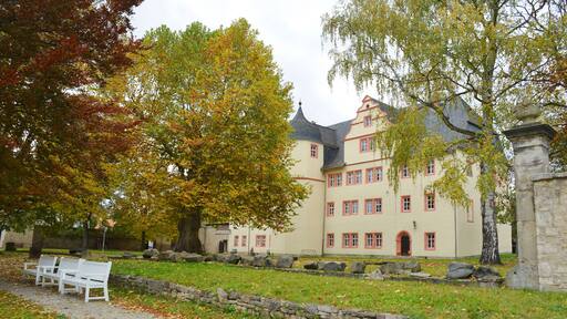 Castle Kromsdorf, near Weimar in Germany garden and park view