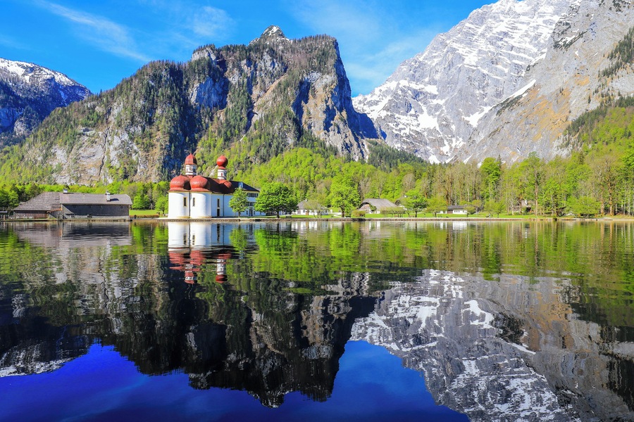On the way to Salet by boat trip and approaching the first stop at St. Bartholomä, you could see this clear and stunting reflection on the lake in good weather.
#reflection