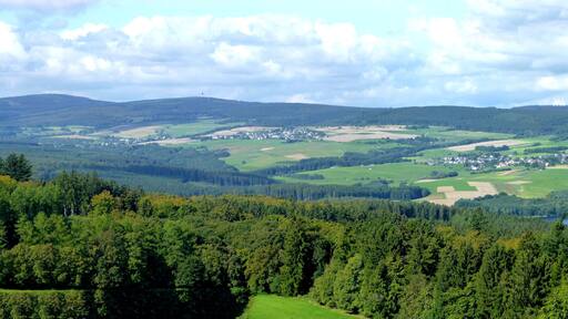 Allenbach, Wirschweiler, Sensweiler und Langweiler – von der Wildenburg aus gesehen