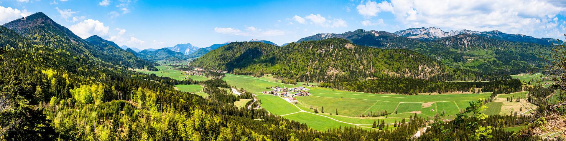 view at the jachenau - bavaria