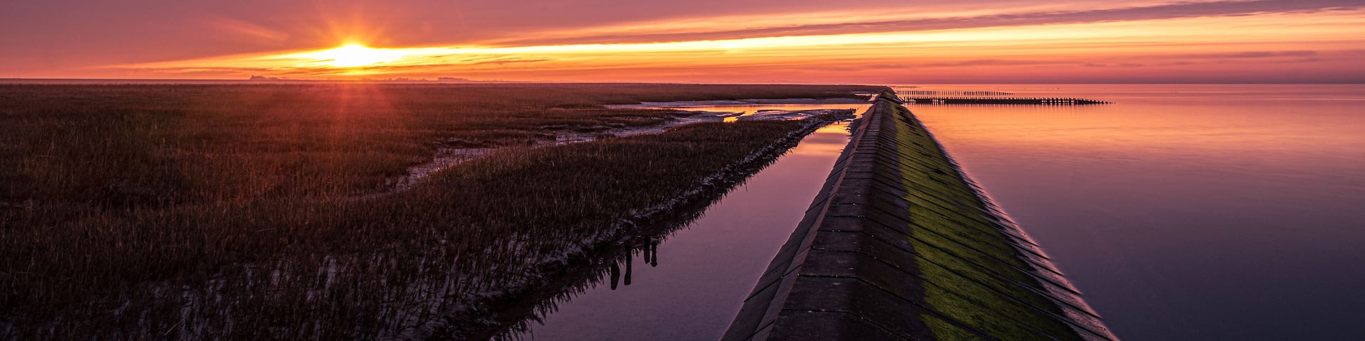 sunset over the North Sea