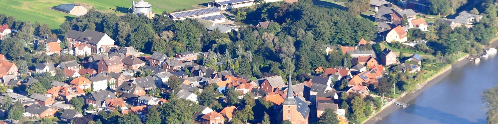 Luftaufnahmen: Schwebefähre Osten