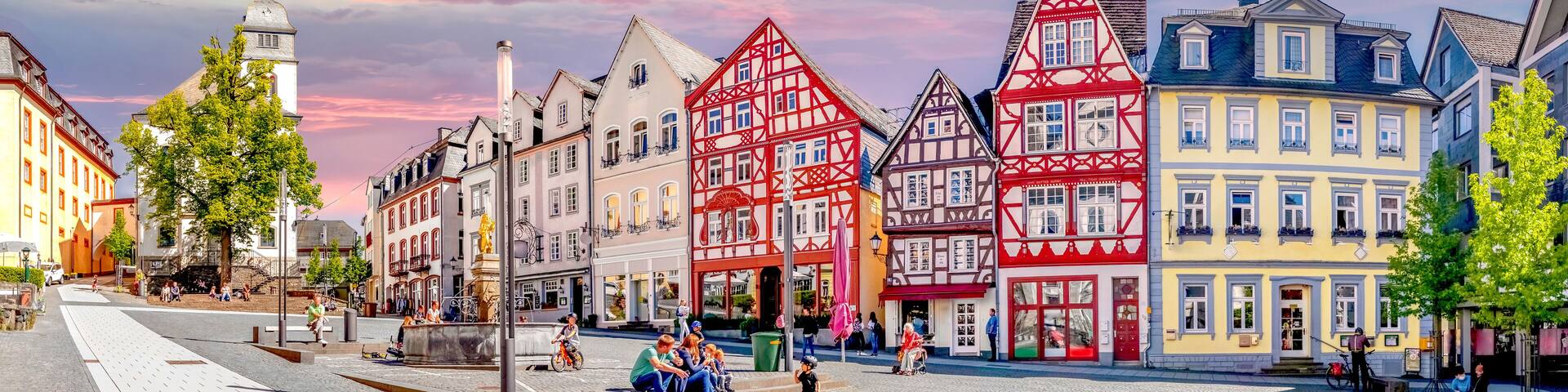 Market in Hachenburg, Hessen, Germany