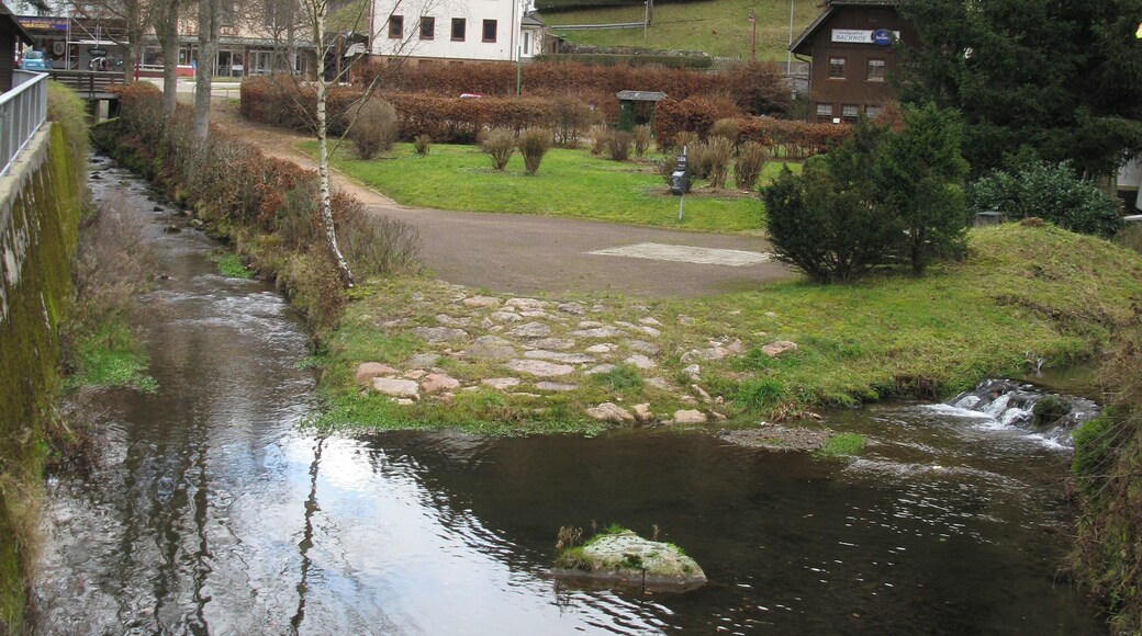 Der Teichbach in der Ortsmitte von Gütenbach