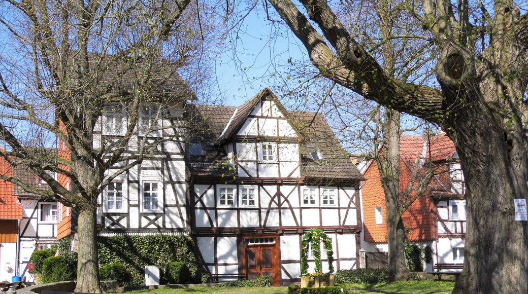 Dorfanger mit Sandsteineinfassung - Meinhard-Grebendorf Sandstraße/Am Dorfanger