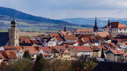 The city of Geisa in Thuringia Germany