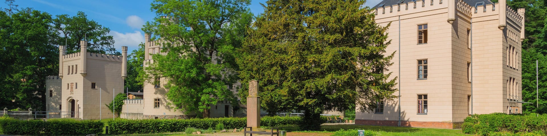Letzlingen Hunting Lodge (Jagdschloss Letzlingen) in Letzlingen, district of Gardelegen, Altmarkkreis Salzwedel, Saxony-Anhalt, Germany. The Jagdschloss is now used as a museum and a hotel and restaurant (SchloĂhotel Letzlingen). It is a listed cultural heritage monument.