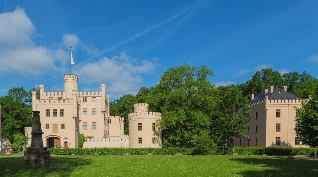 Letzlingen Hunting Lodge (Jagdschloss Letzlingen) in Letzlingen, district of Gardelegen, Altmarkkreis Salzwedel, Saxony-Anhalt, Germany. The Jagdschloss is now used as a museum and a hotel and restaurant (Schloßhotel Letzlingen). It is a listed cultural heritage monument.
