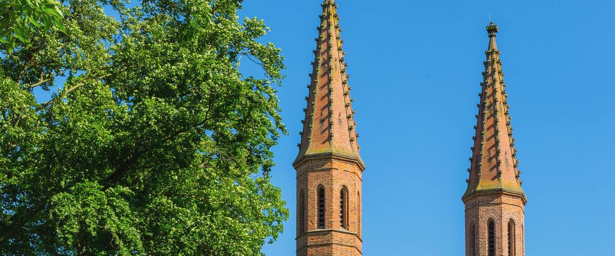 The Protestant Castle's Church (Schlosskirche Letzlingen) in Letzlingen, district of Gardelegen, Altmarkkreis Salzwedel, Saxony-Anhalt, Germany. The church is a listed cultural heritage monument.