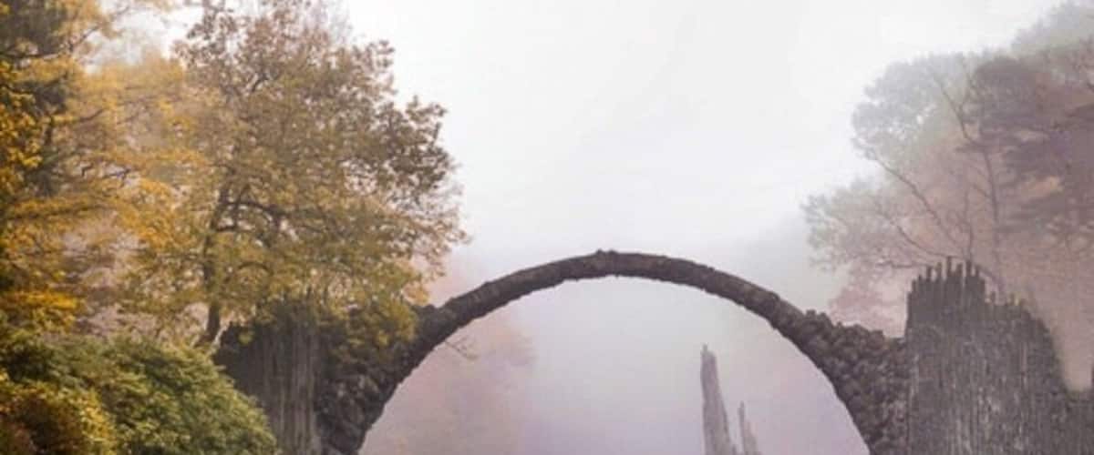 The Devilâs Bridge
(RakotzbrĂŒcke) was built almost 150 years ago, back in 1860. Because of the unique construction accuracy, the bridge and its reflection merge into a perfect circle, regardless of the point of observation.
#kromlau #germany #devilsbridge #rakotz