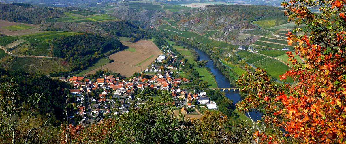 Germany - Blick vom Lemberg auf Oberhausen an der Nahe