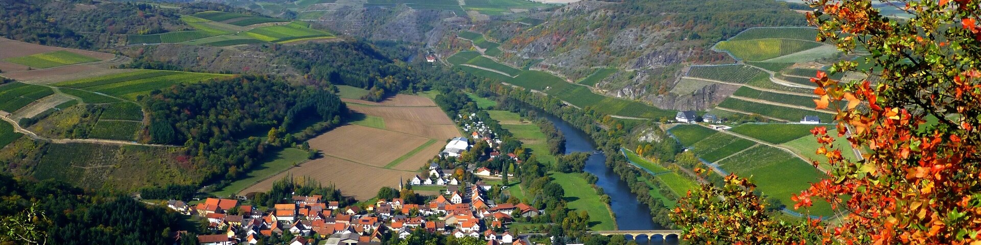 Germany - Blick vom Lemberg auf Oberhausen an der Nahe