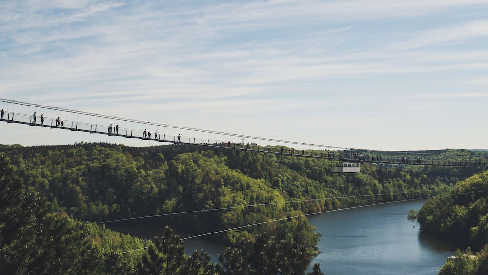 One of the longest suspension bridges in the world.